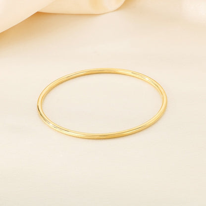 3mm smooth plain circular ring bracelet with multiple layers for wearing wristbands and accessories