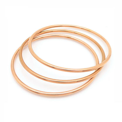 3mm smooth plain circular ring bracelet with multiple layers for wearing wristbands and accessories