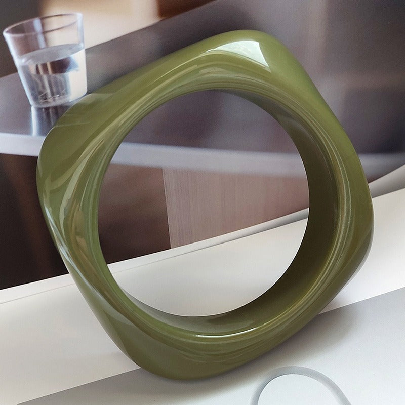 European and American style large marble pattern exaggerated acrylic bracelet