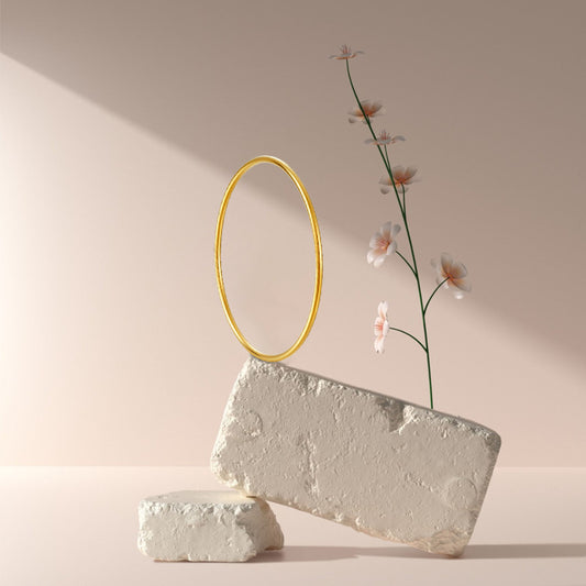 3mm smooth plain circular ring bracelet with multiple layers for wearing wristbands and accessories