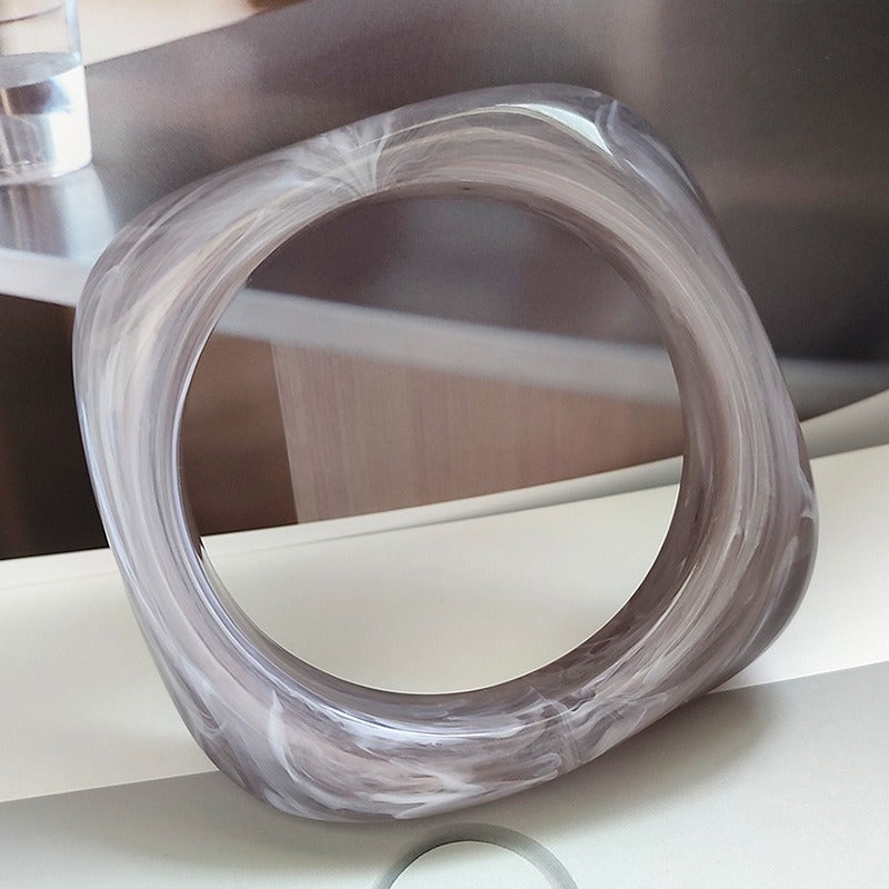 European and American style large marble pattern exaggerated acrylic bracelet