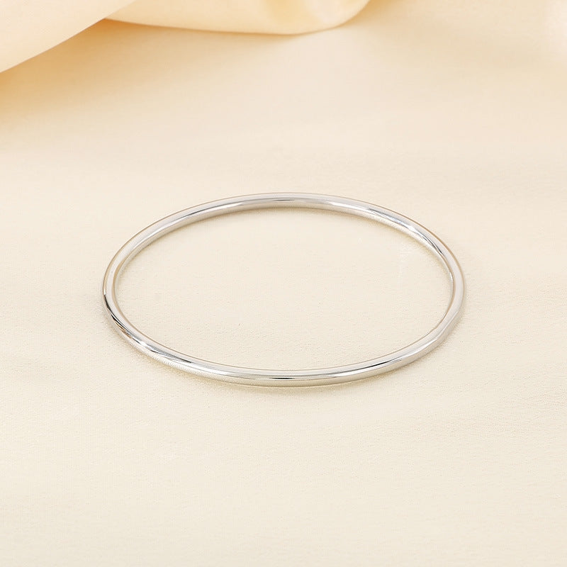 3mm smooth plain circular ring bracelet with multiple layers for wearing wristbands and accessories